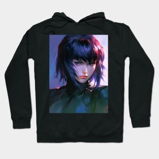 Cybernetic Journeys: Ghost in the Shell Aesthetics, Techno-Thriller Manga, and Mind-Bending Cyber Warfare Art Hoodie